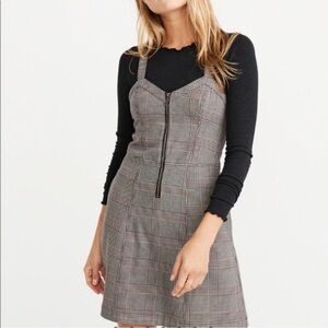 plaid zip up abercrombie dress